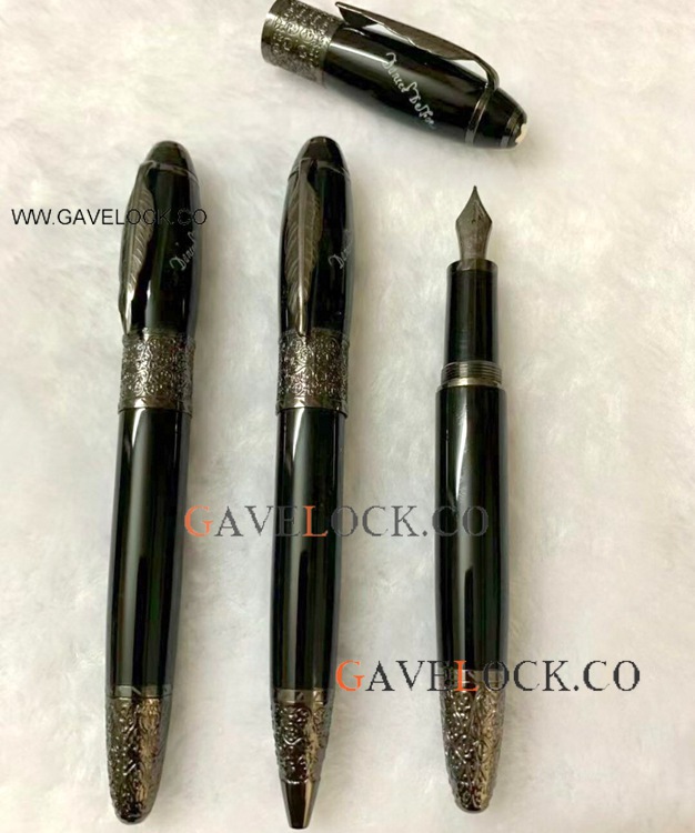 AAA Copy Mont Blanc Daniel Defoe Gift Pens Ultrablack [montblanc pens-2021101401]